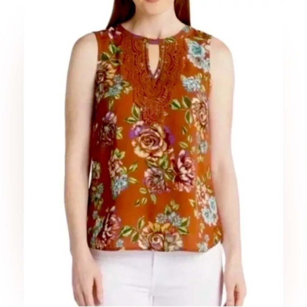 NEW…Daniel Rainn Embroidered Floral Blouse